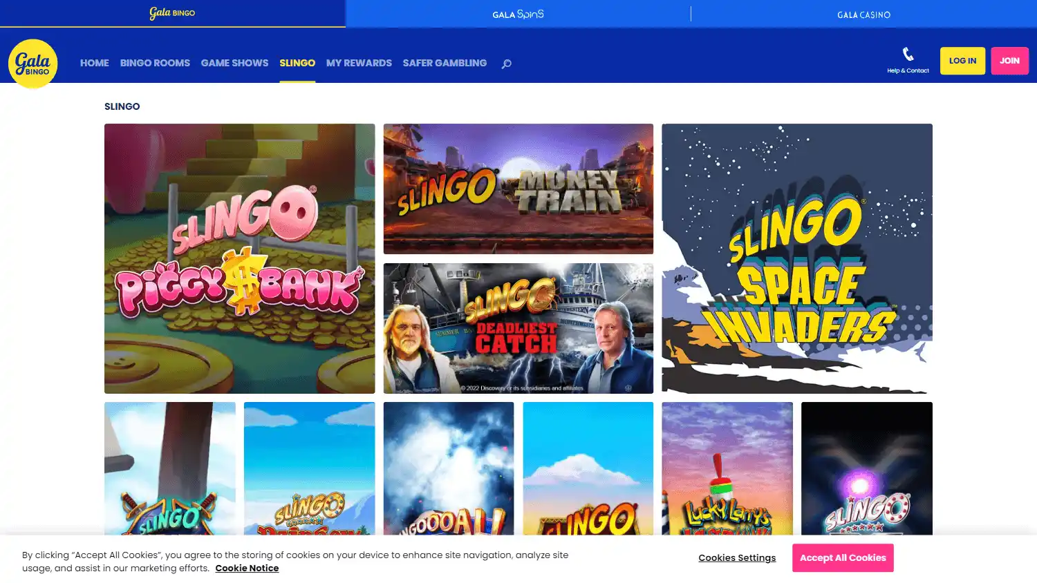 Gala Bingo Casino screenshot 1
