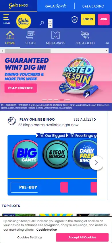 Gala Bingo Casino screenshot 2