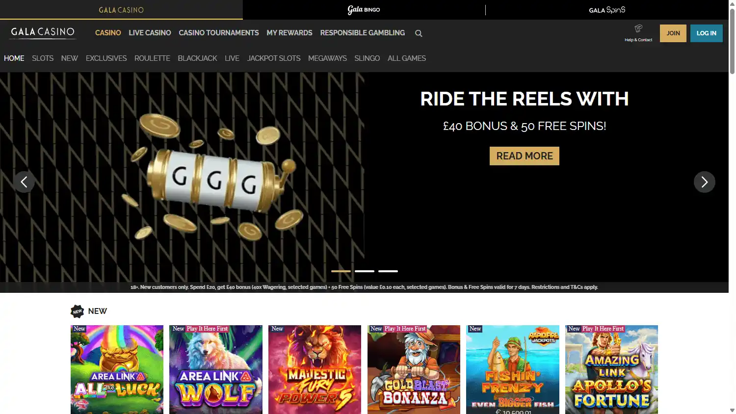Gala Casino screenshot 1