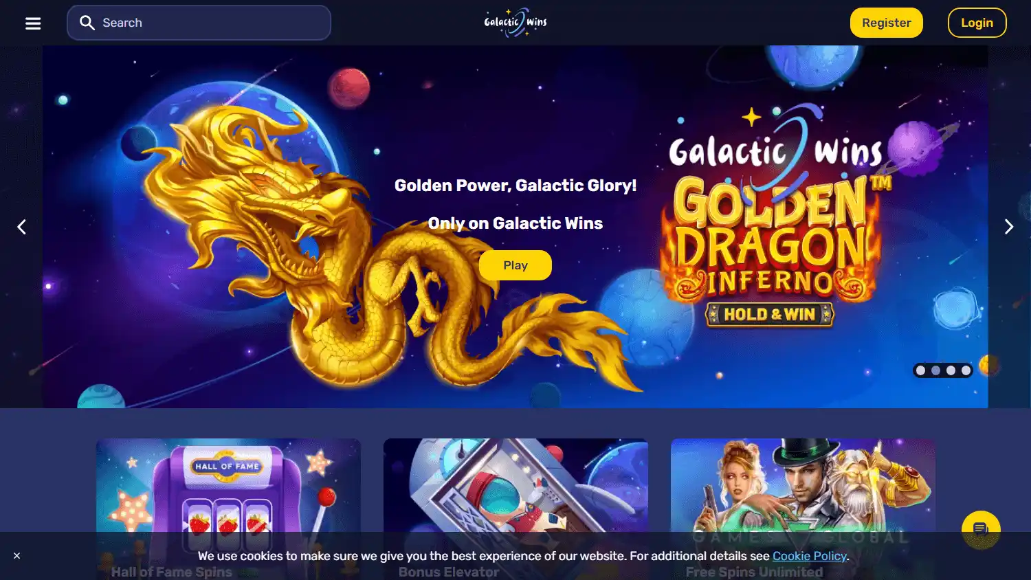 Galactic Wins Casino screenshot 1