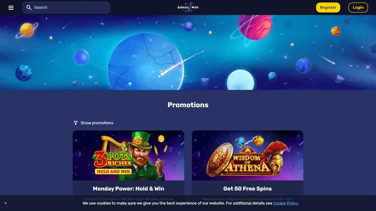 Galactic Wins Casino screenshot 3