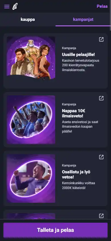 Galaksino Casino screenshot 7