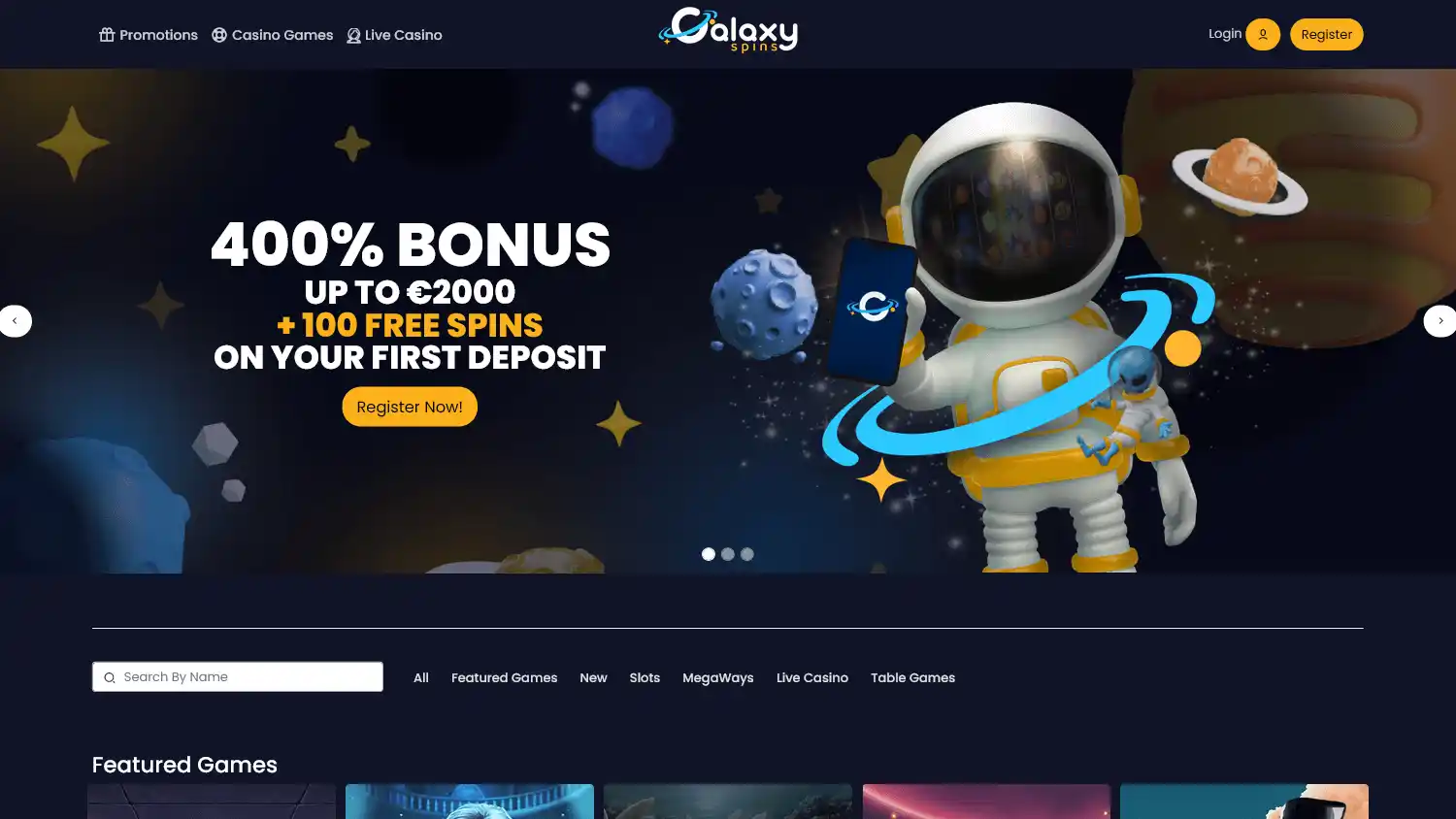 Galaxy Spins Casino screenshot 1
