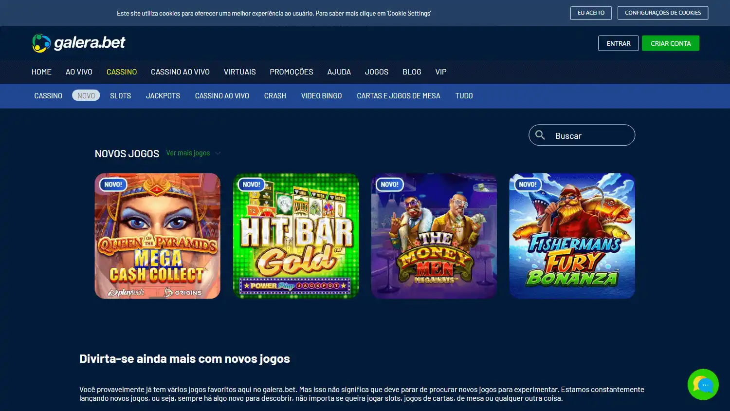 Galera.bet Casino screenshot 1