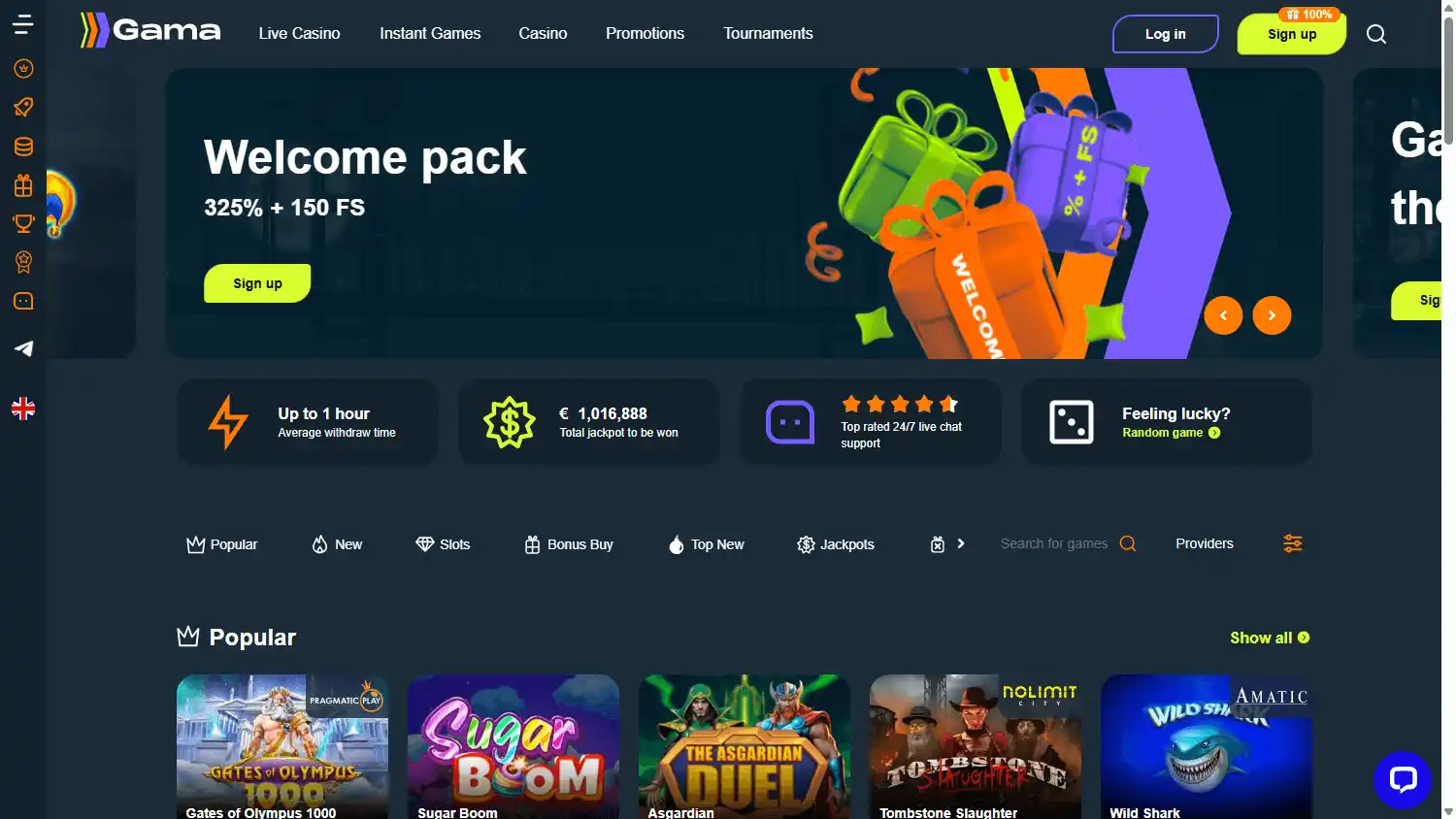 Gama Casino screenshot 1