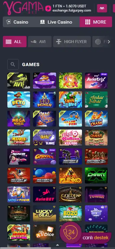 Gamabet Casino screenshot 5