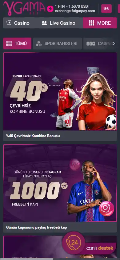 Gamabet Casino screenshot 6