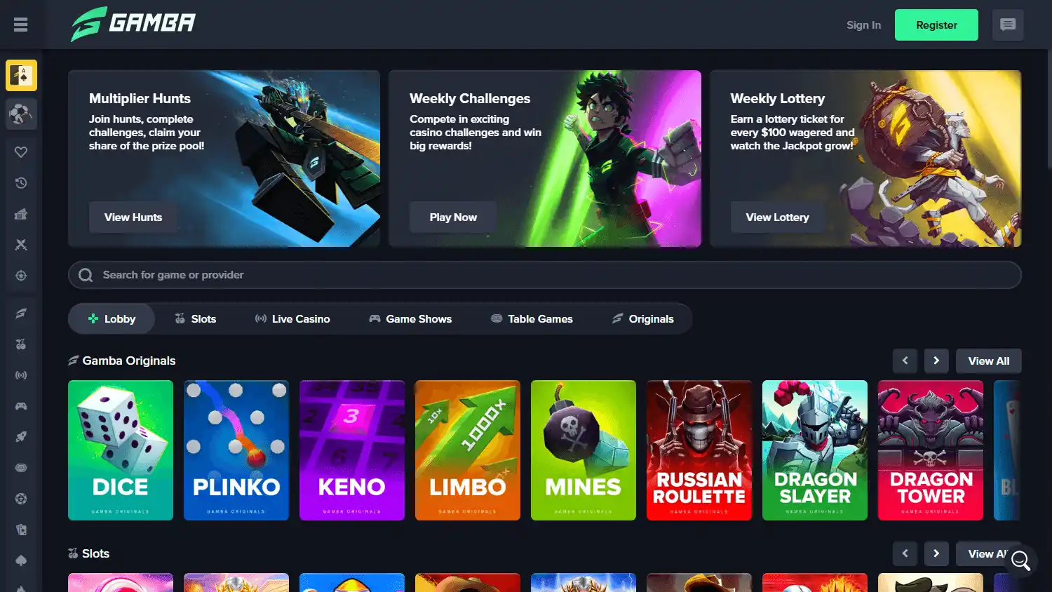 Gamba Casino screenshot 2