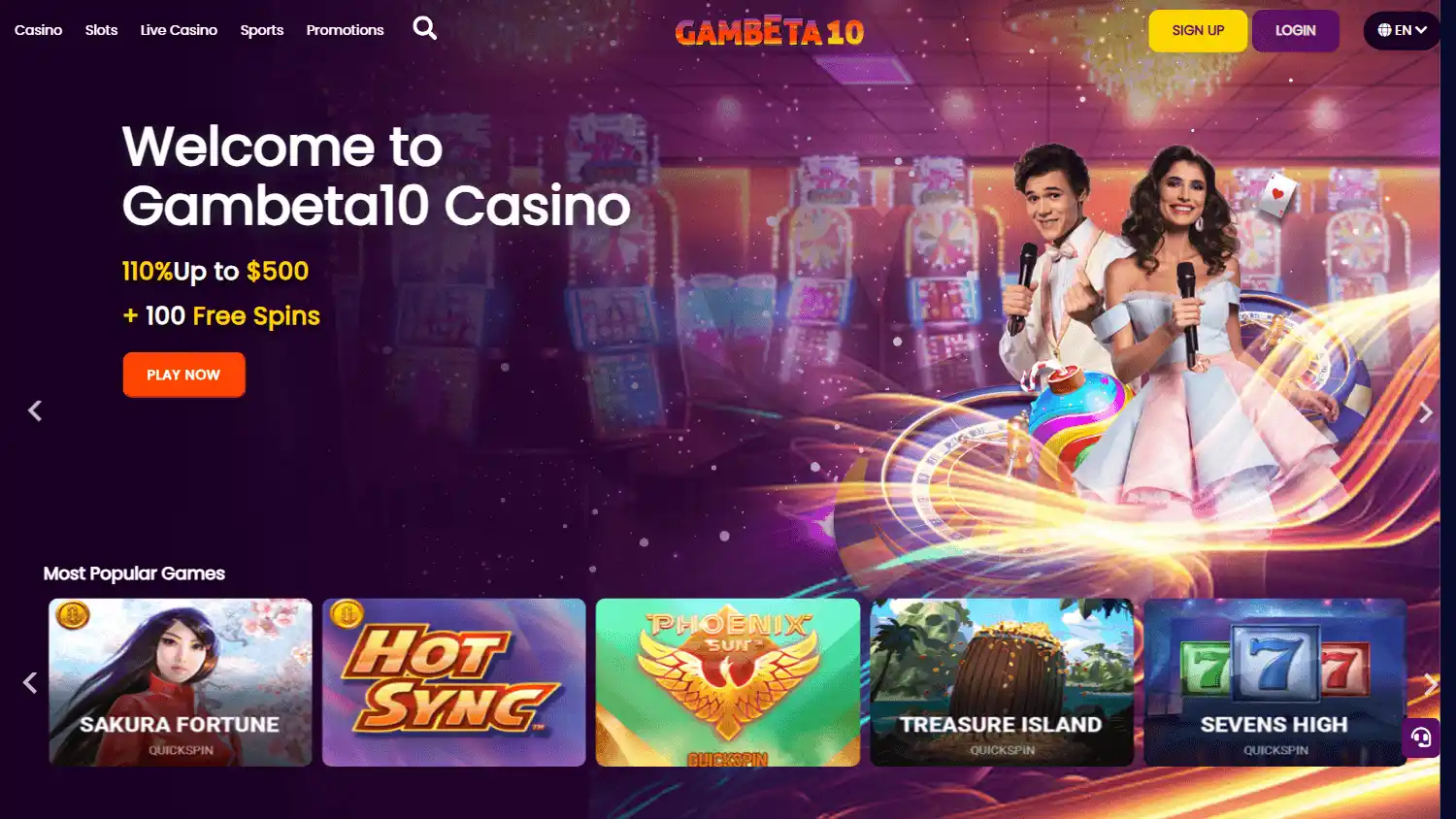 Gambeta10 Casino screenshot 1