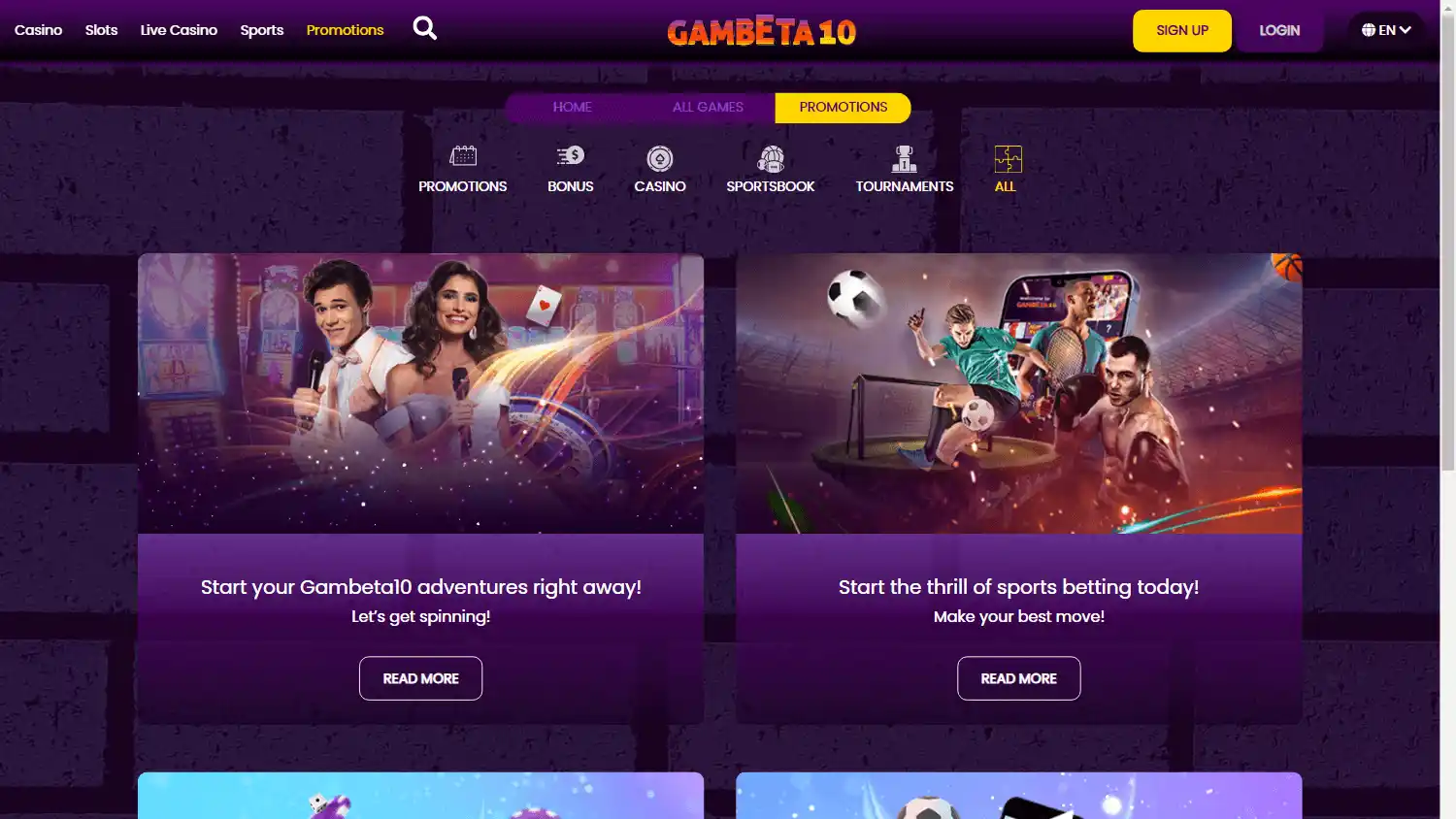 Gambeta10 Casino screenshot 3