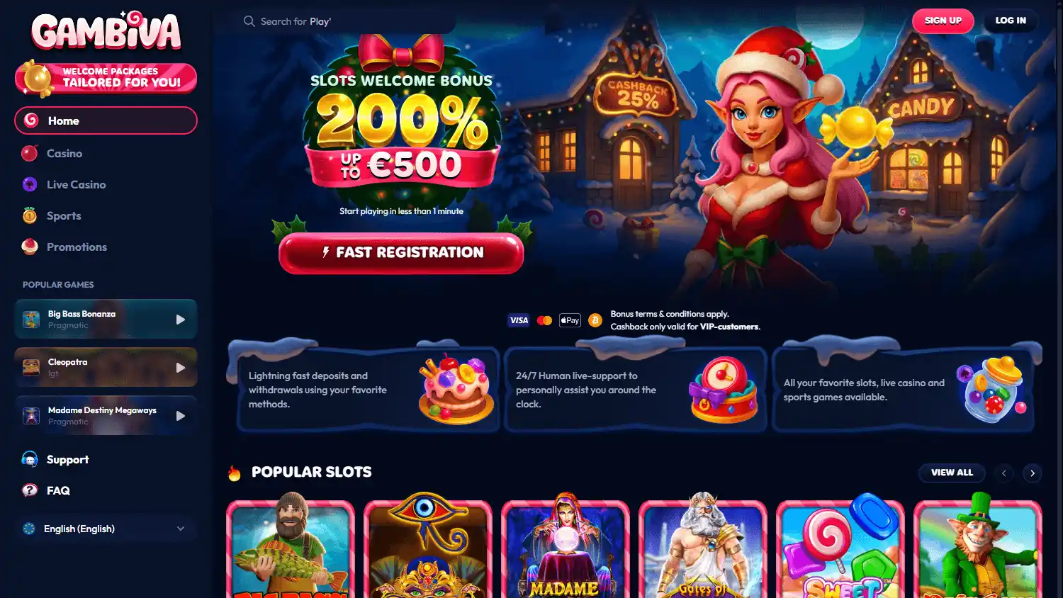 Gambiva Casino screenshot 1