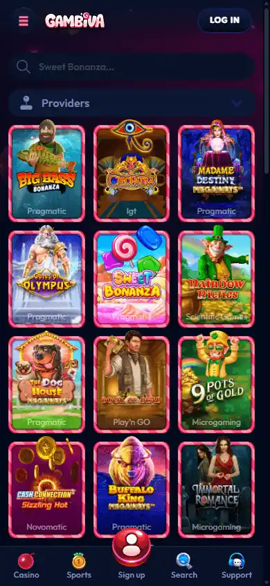 Gambiva Casino screenshot 5