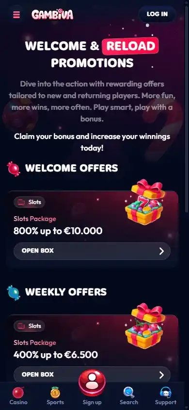 Gambiva Casino screenshot 6