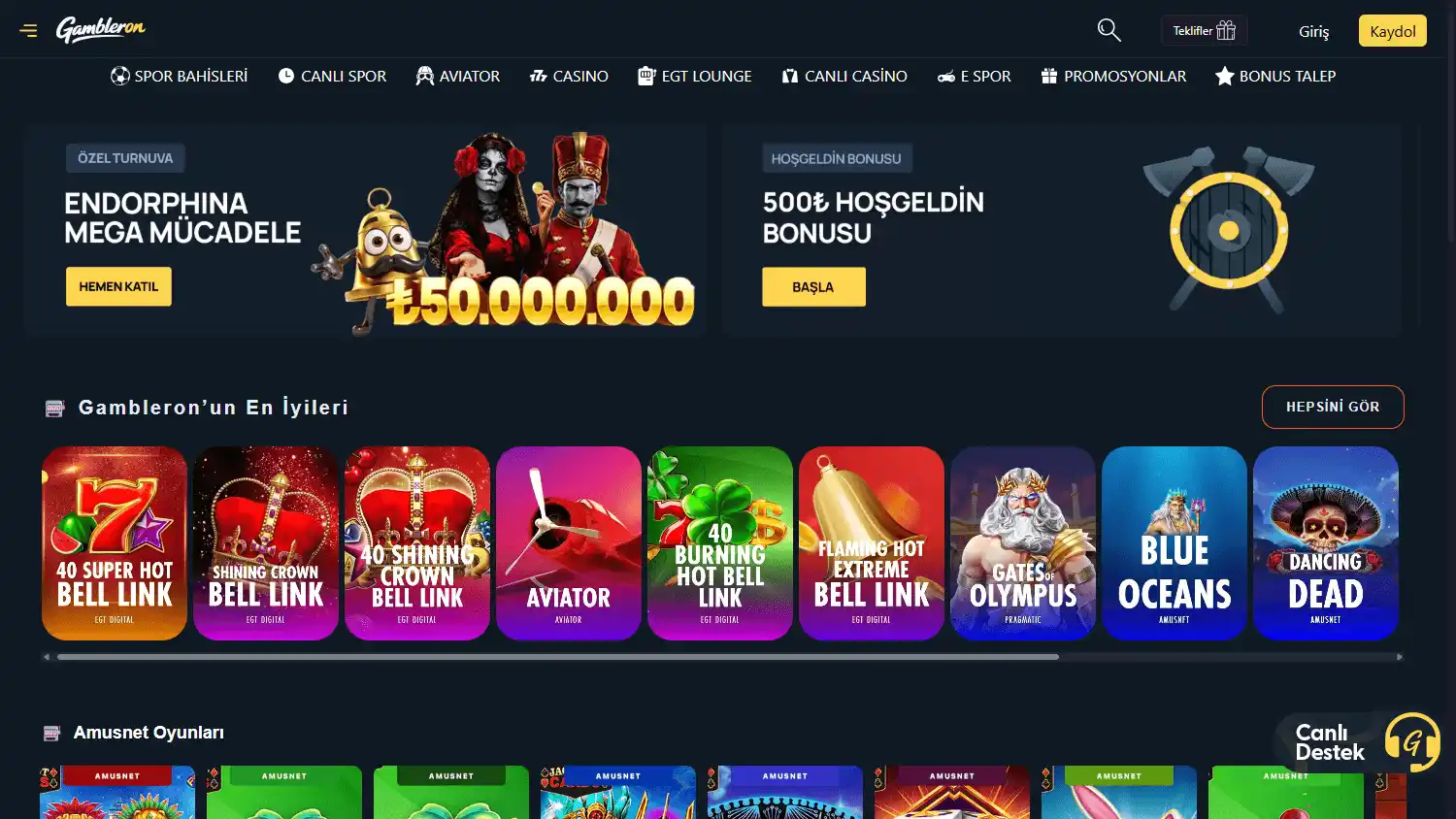 Gambleron Casino screenshot 1