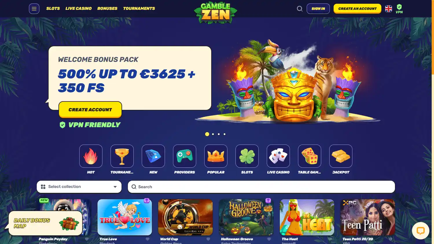Gamblezen Casino screenshot 2