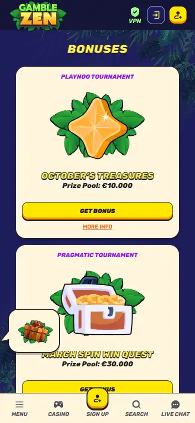Gamblezen Casino screenshot 6
