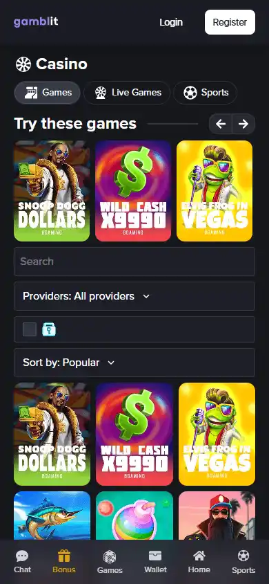 Gamblit Casino screenshot 4