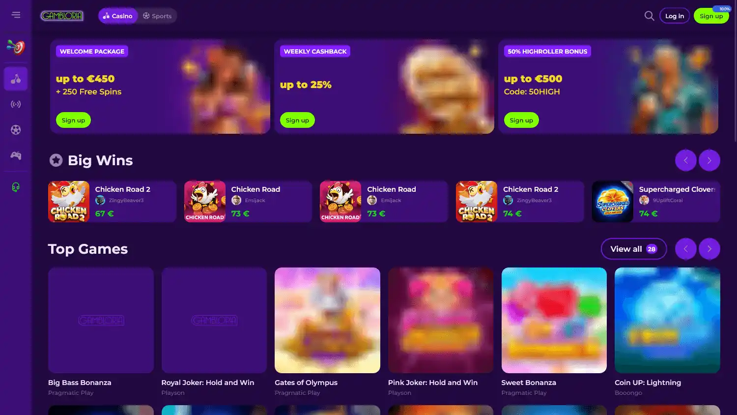 Gambloria Casino screenshot 1