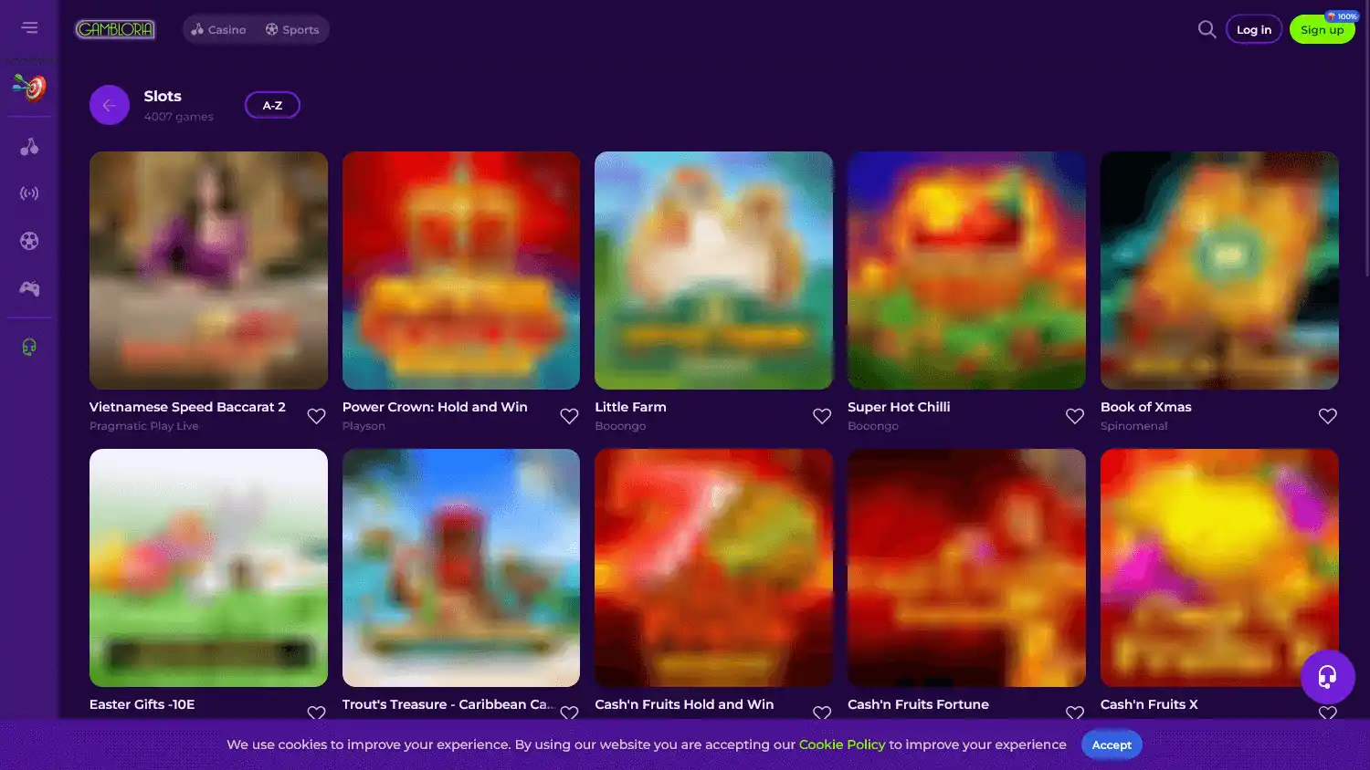 Gambloria Casino screenshot 2