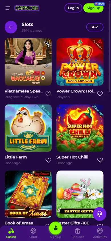 Gambloria Casino screenshot 3