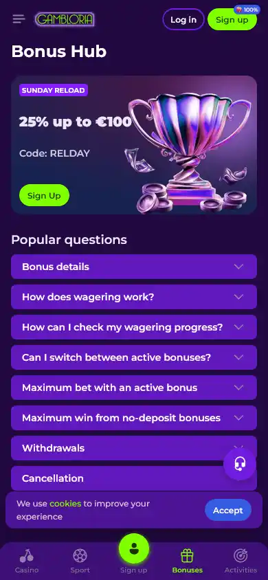 Gambloria Casino screenshot 4