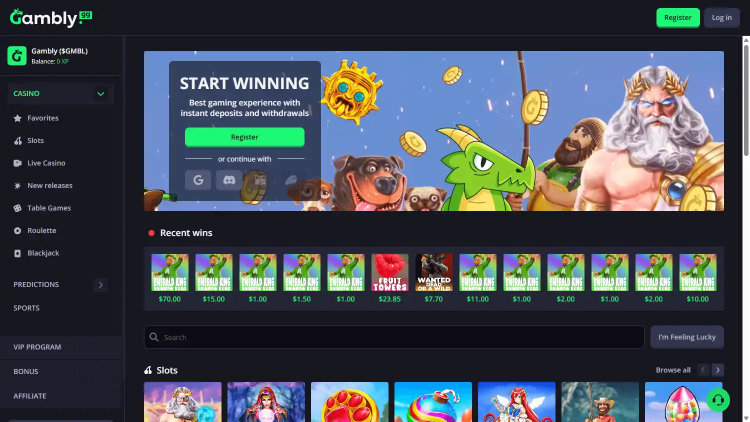 Gambly Casino screenshot 1
