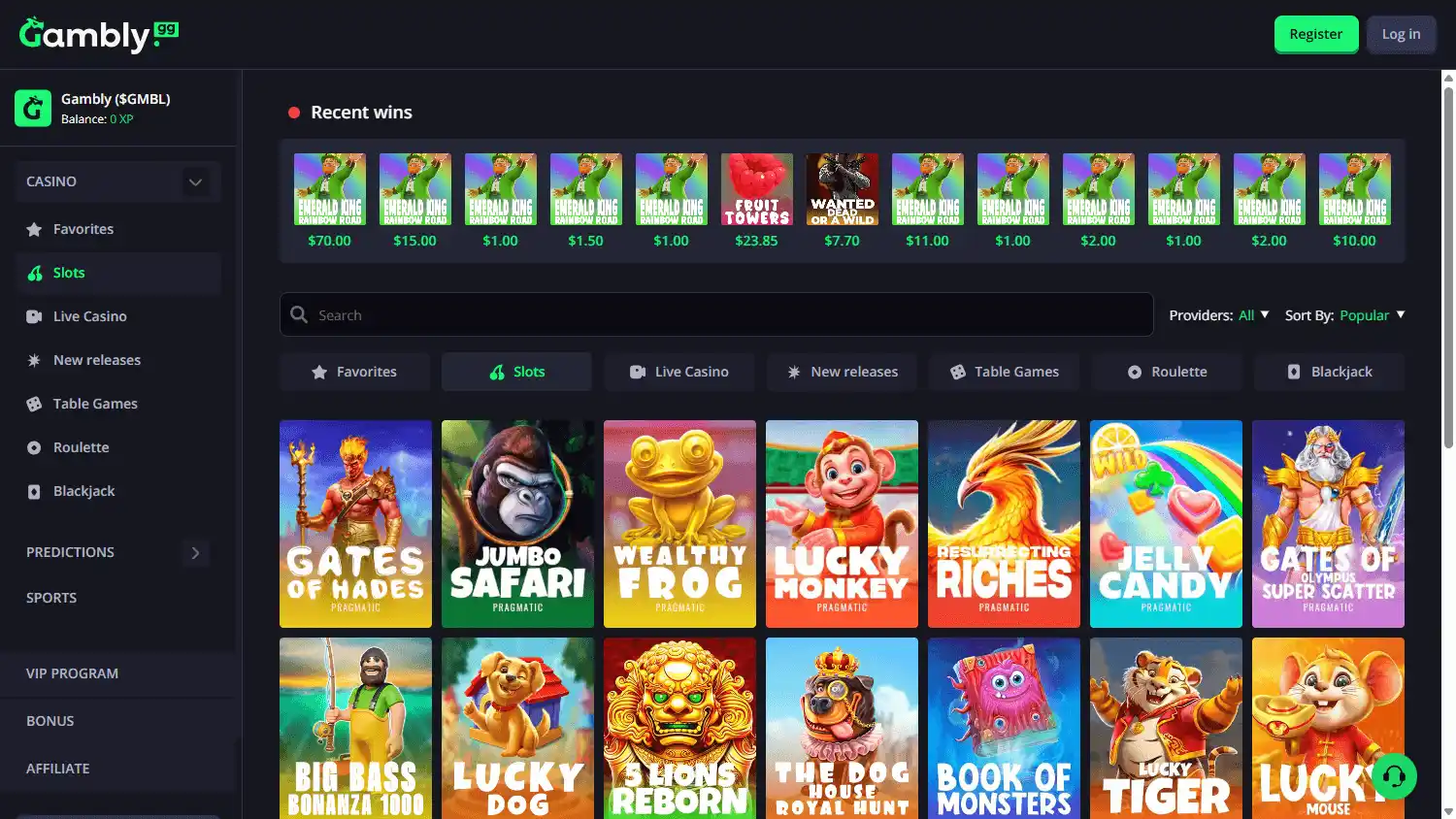 Gambly Casino screenshot 2