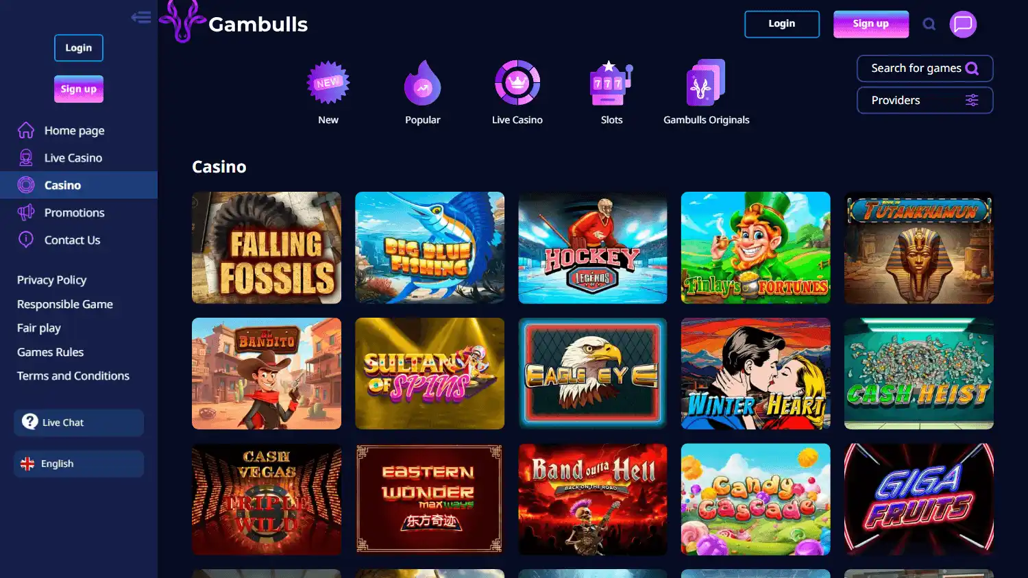 Gambulls Casino screenshot 2