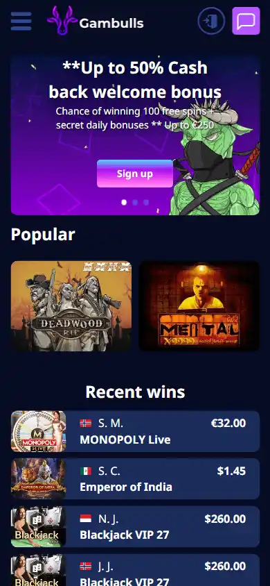 Gambulls Casino screenshot 4
