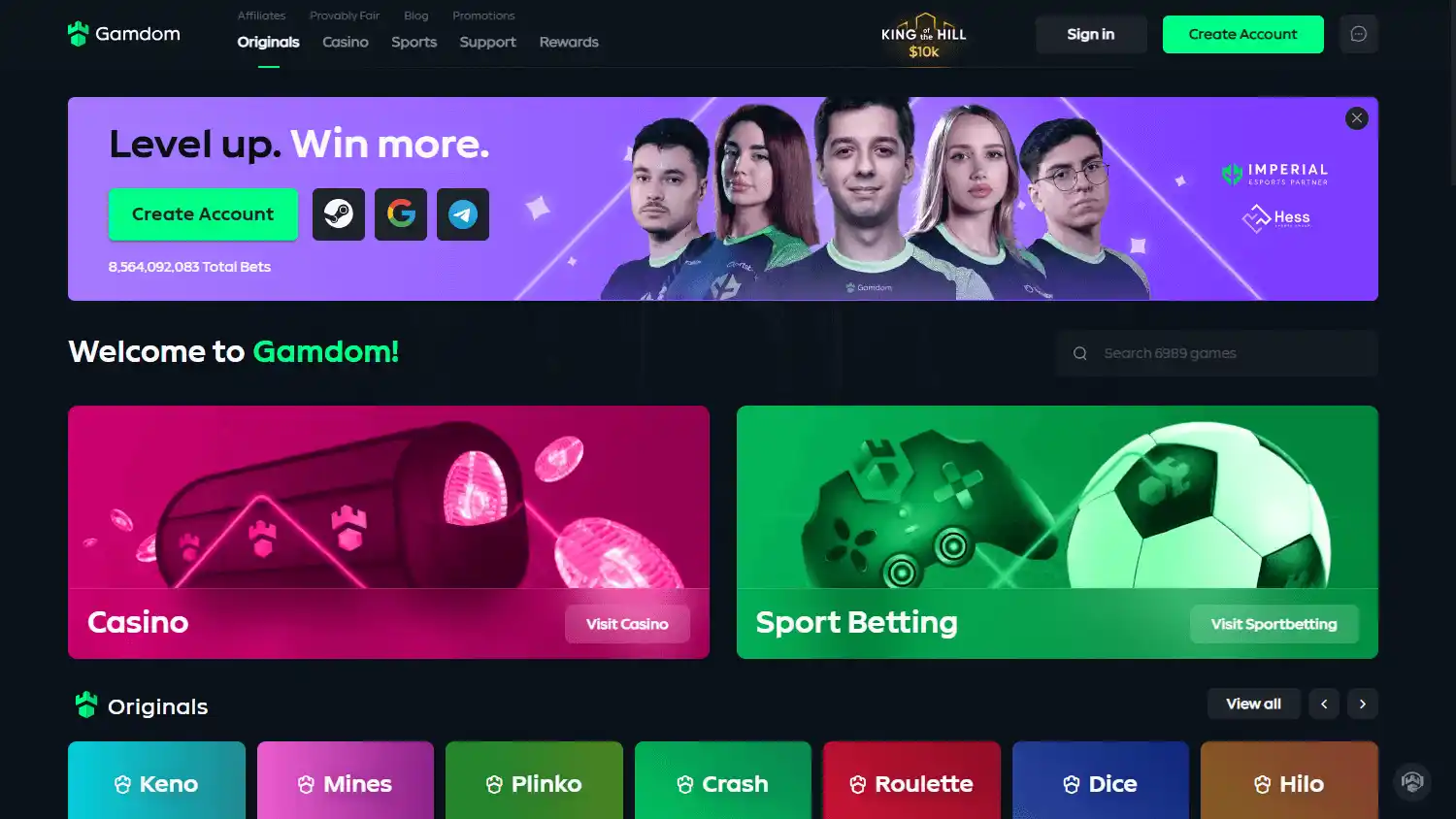 Gamdom Casino screenshot 1
