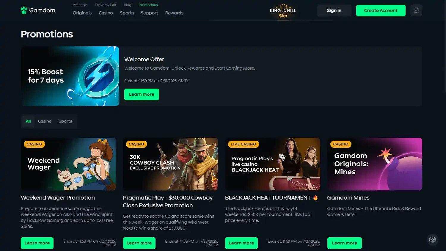 Gamdom Casino screenshot 3