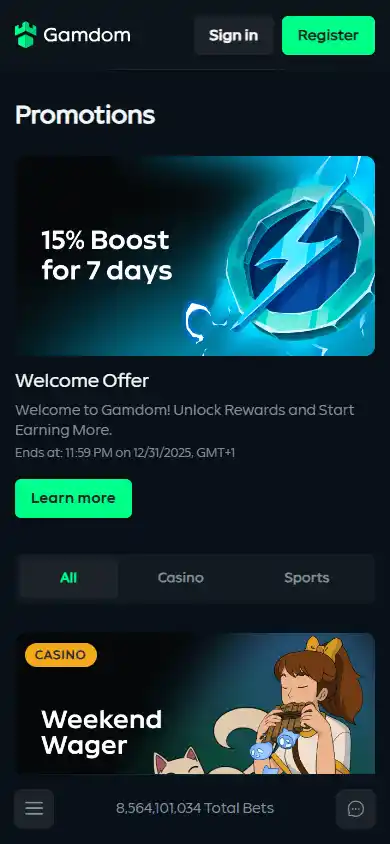 Gamdom Casino screenshot 6