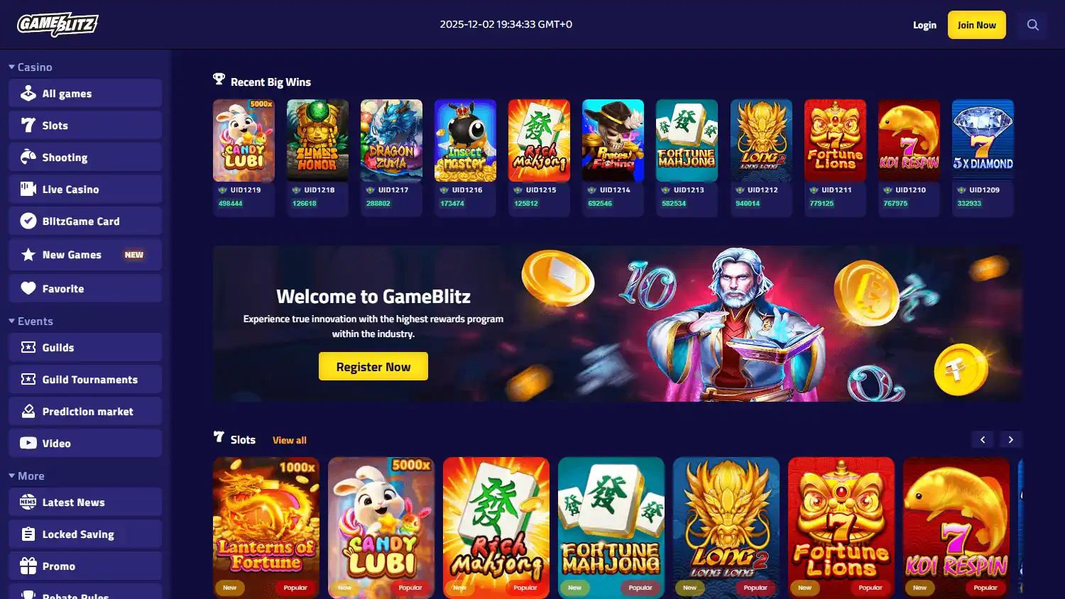 Game Blitz Casino screenshot 1