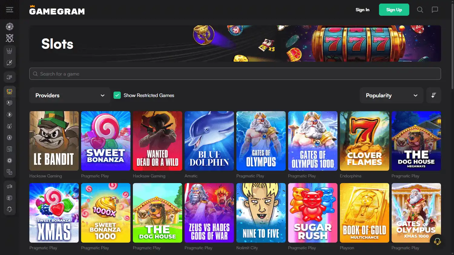 Gamegram Casino screenshot 2