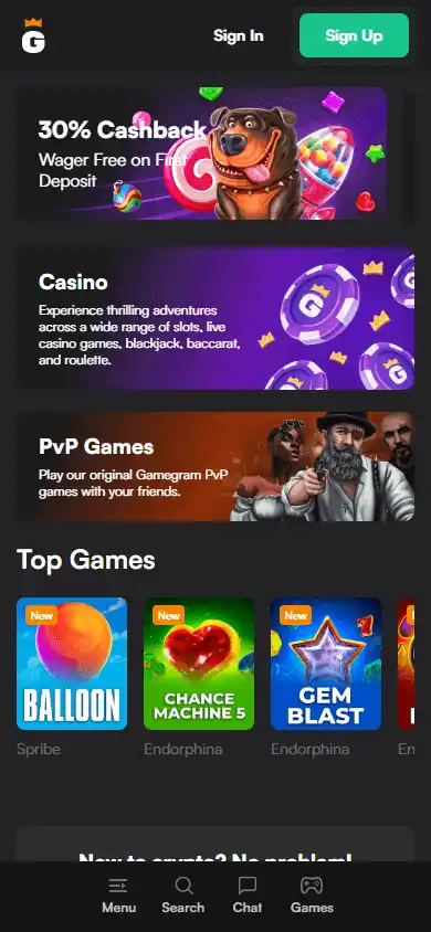 Gamegram Casino screenshot 4