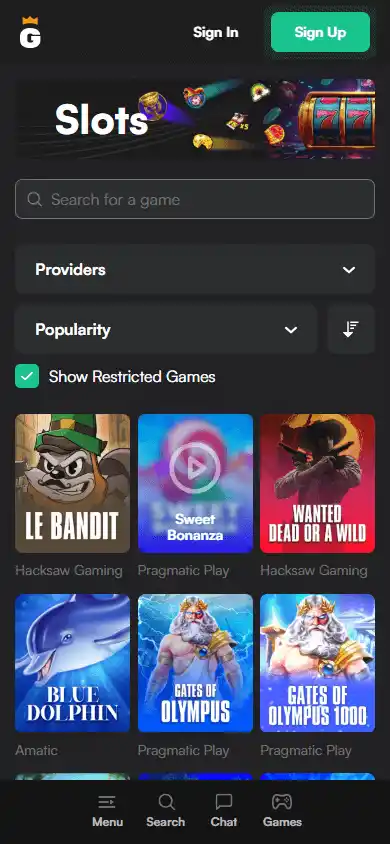 Gamegram Casino screenshot 5