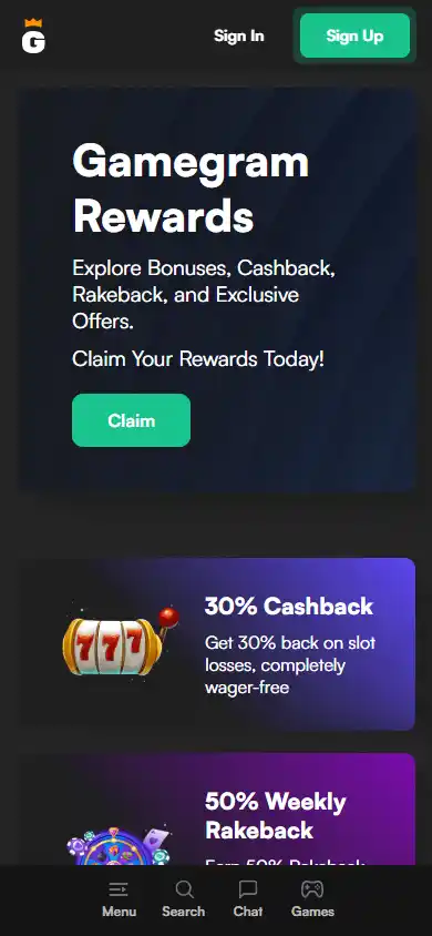 Gamegram Casino screenshot 6