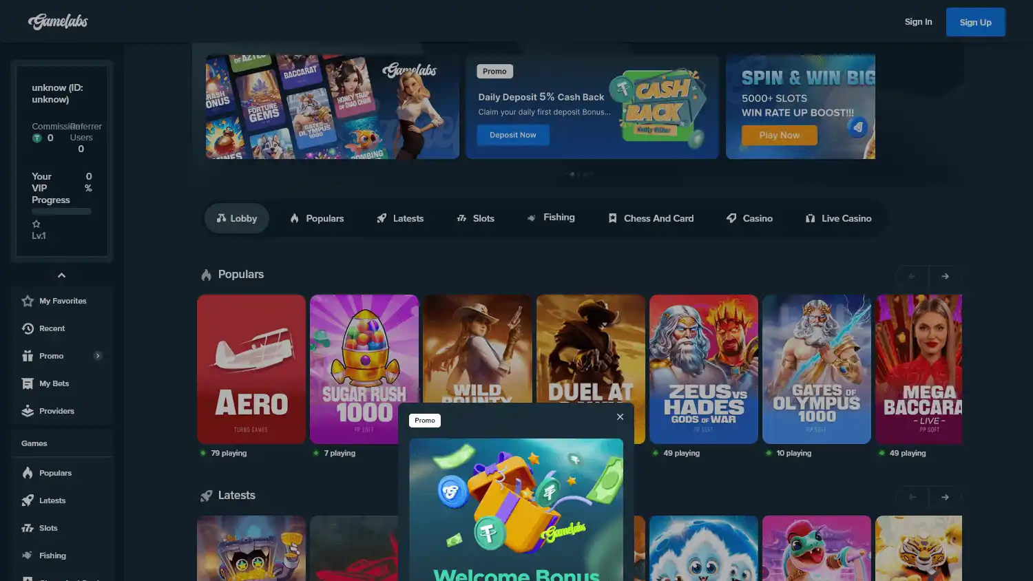 Gamelabs Casino screenshot 2