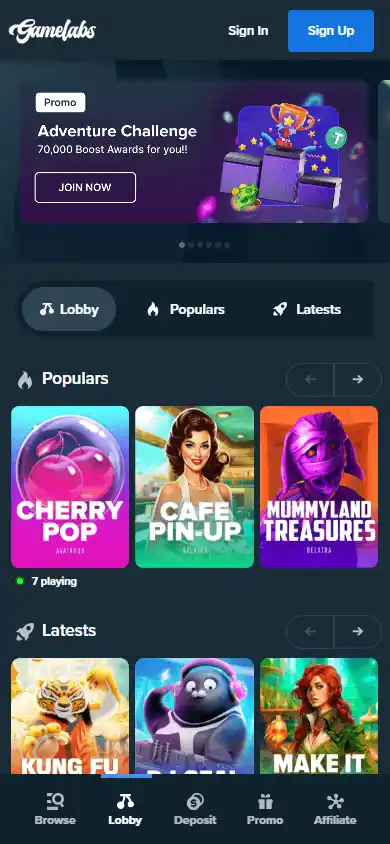 Gamelabs Casino screenshot 4