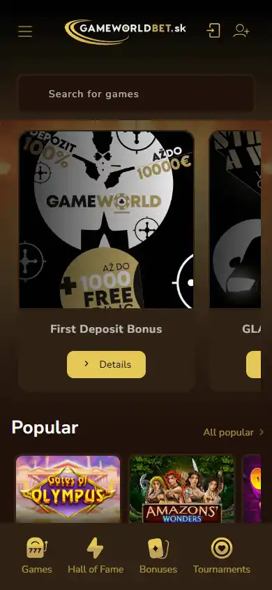 Gameworldbet.sk Casino screenshot 4