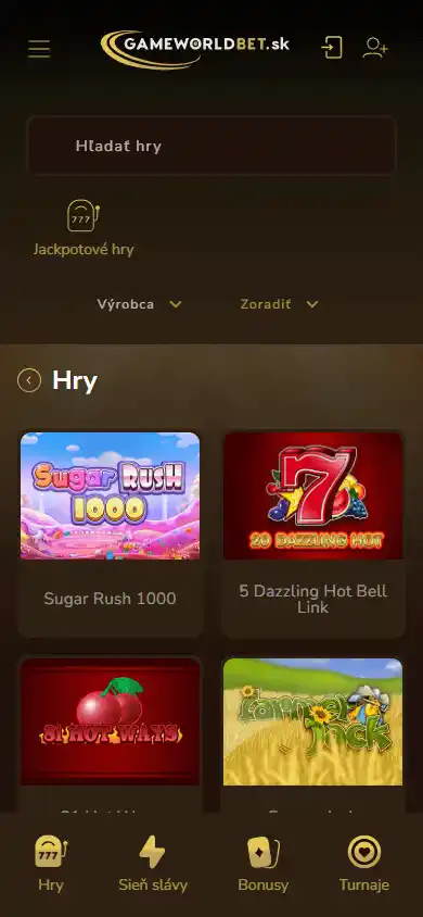 Gameworldbet.sk Casino screenshot 5