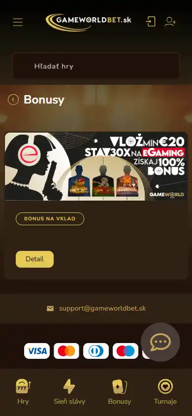 Gameworldbet.sk Casino screenshot 6