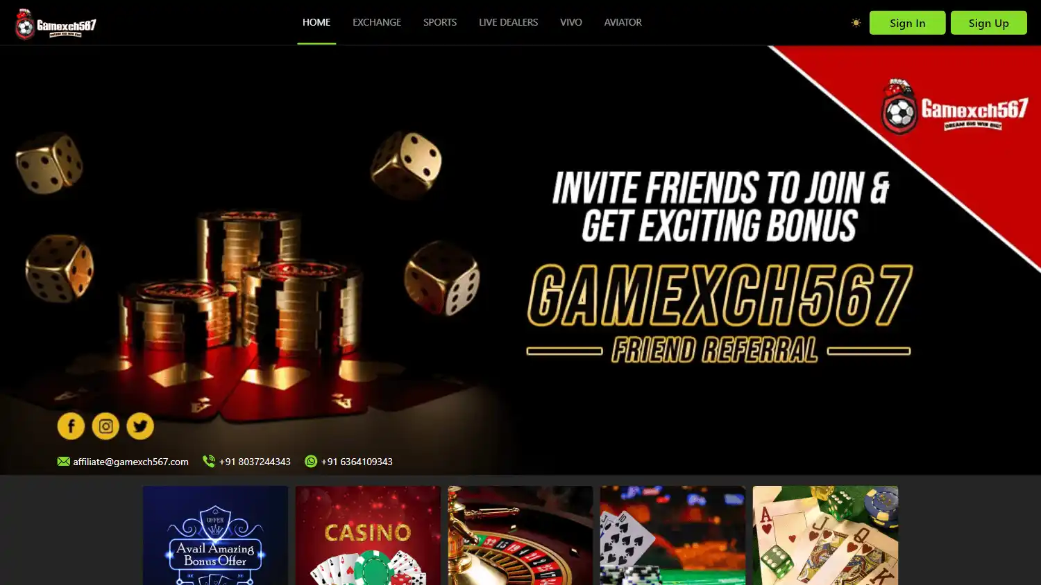 Gamexch567 Casino screenshot 2