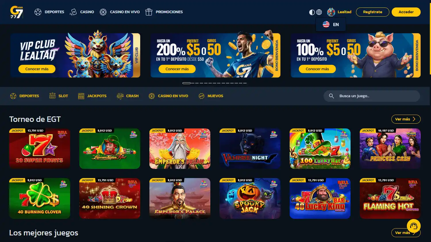 Gana777 Casino SV screenshot 1