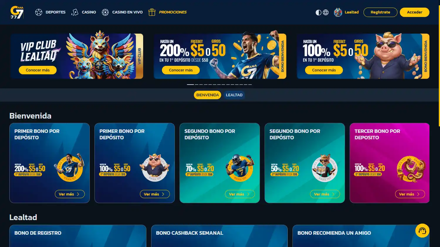 Gana777 Casino SV screenshot 3