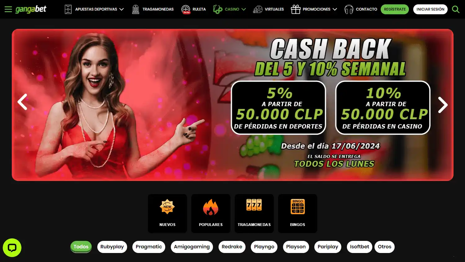 Gangabet Casino screenshot 2