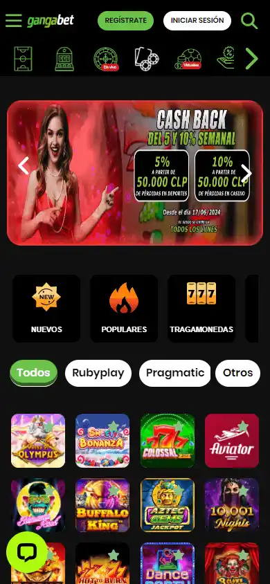Gangabet Casino screenshot 5