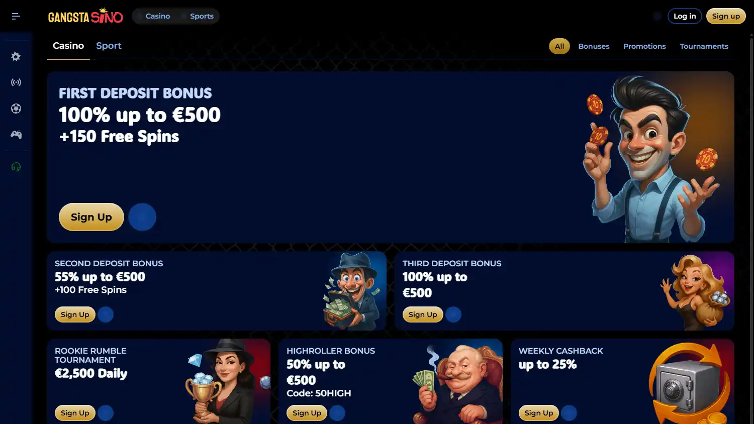 Gangstasino Casino screenshot 2