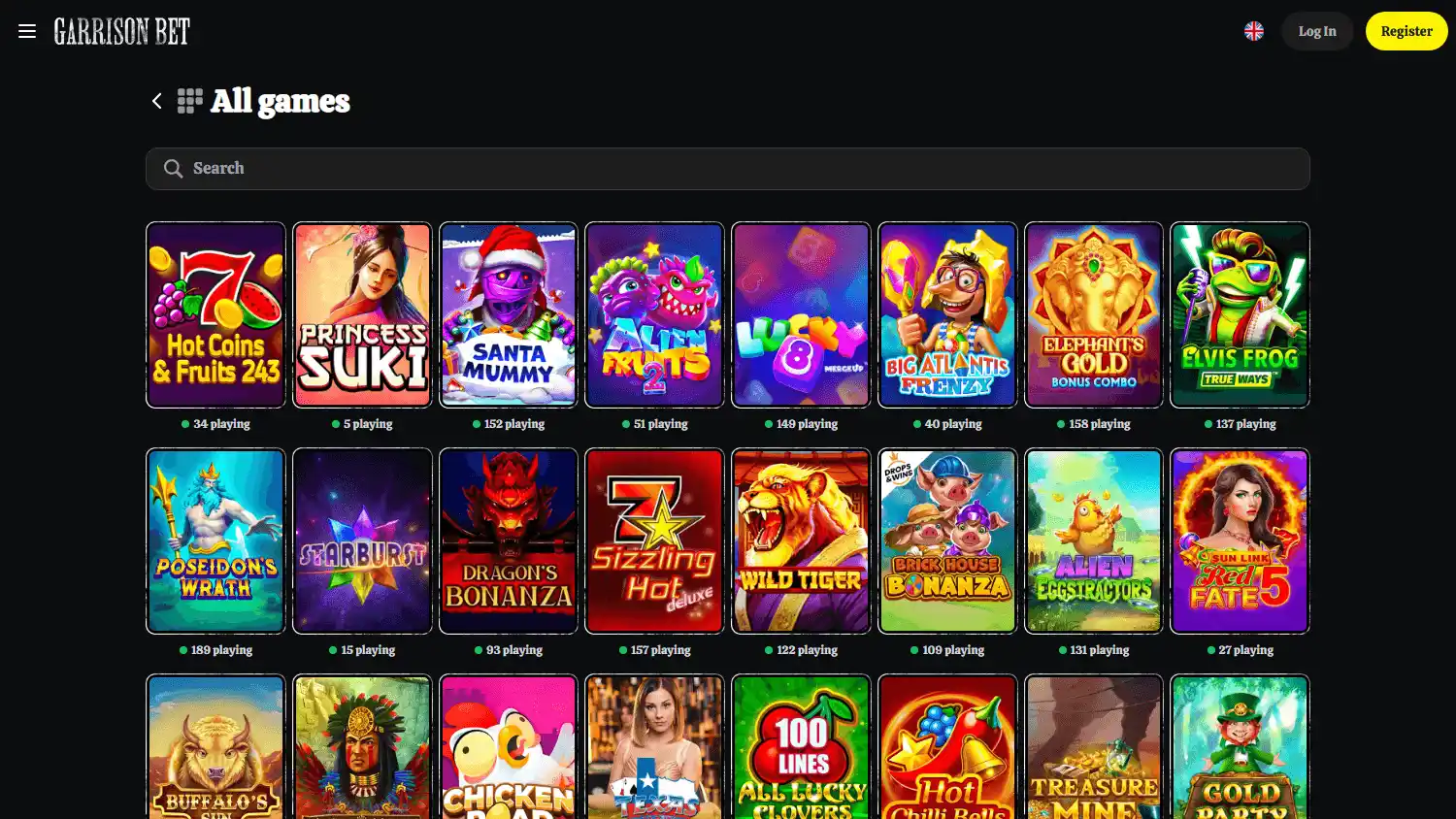 GarrisonBet Casino screenshot 2