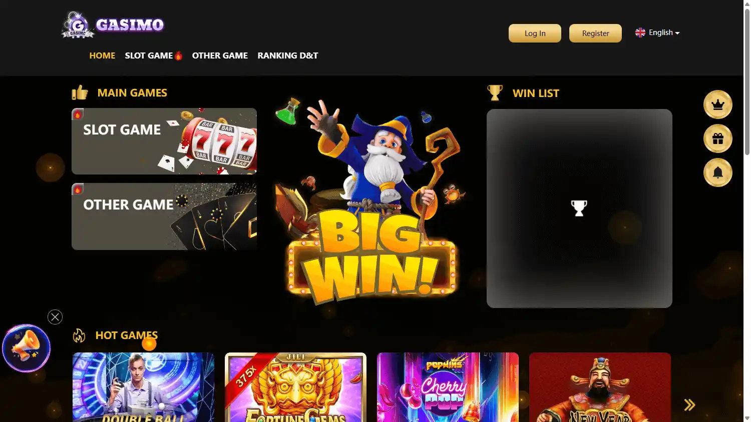 Gasimo Casino screenshot 1